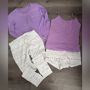 AERIE mix & match pj bottoms set w/tops